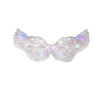 Cryfokt Alas de Cupido Resplandecientes LED, 3 Modos de Iluminación, Siempre Encendido, Parpadeo Rápido, Pulso Lento para Vacaciones, Accesorios de Fiesta de Disfraces de Navidad (#2)