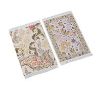 Cryfokt Alfombra Accesoria para Casa de Muñecas, 2 uds., Alfombras Reales en Miniatura para Decoración de Casa de Muñecas, Tela de 9,8 Cm X 16cm