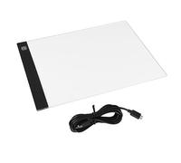 Cryfokt Almohadilla de Luz de Rastreo, Caja de Luz A4 con Atenuación Continua, Tablero de Regulable con Fuente de Alimentación USB para Dibujo, Animación, Caligrafía, Costura Artesanal
