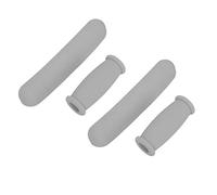 Cryfokt Almohadillas de Repuesto para Muletas de TPU Antideslizantes, 4 Piezas, Acolchadas Extra Gruesas para Axilas, Empuñaduras, Fáciles de Instalar, para Muletas de Aluminio Estándar (GRAY)