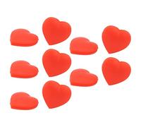 Cryfokt Amortiguador de Vibración de Raqueta de Tenis en Forma de Corazón de 10 Uds. Amortiguador de Silicona Suave para Mayor Comodidad (Rojo)