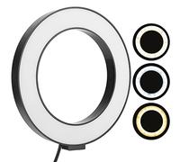 Cryfokt Anillo de Luz de Relleno LED Portátil para Transmisión en de Selfies y Teléfonos, Tamaño de 16 Cm, ABS sin Llamaradas, 1 Unidad (16cm)