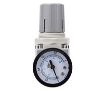 Cryfokt AR2000 Válvula Reductora de Presión Tipo Regulador de Presión de Aire con Manómetro y Soporte Regulador Neumático Preciso para Compresor de Aire 1/4 Pulgada NPT 0,05 0,85 Mpa