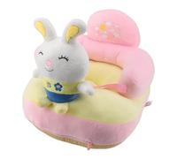 Cryfokt Asiento de Apoyo para Bebés Sofá Silla para Sentarse de Aprendizaje Infantil Anti Caída Giratorio Lateral Sillón Reclinable de ángulo Ajustable de Felpa con Base Antideslizante para (conejo)