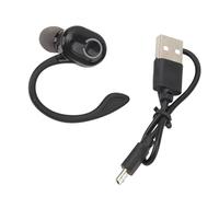Cryfokt Auriculares Bluetooth Ultraligeros con Cancelación de Ruido, Inalámbricos para Camioneros, Oficina, Batería de Litio de 3,7 V (Black)