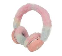 Cryfokt Auriculares Inalámbricos Diseño Plegable de Dibujos Animados con Luces de Colores para Niños Uso Diario Impedancia de 32 Ω (Pink)
