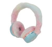 Cryfokt Auriculares Inalámbricos Diseño Plegable de Dibujos Animados con Luces de Colores para Niños Uso Diario Impedancia de 32 Ω (Blue)