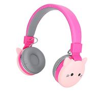 Cryfokt Auriculares para Niños Cute Animals 5.0 Auriculares Supraaurales para Niños con Micrófono Diadema Retráctil para Crecer (pequeño Gatito)