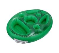 Cryfokt Bandeja Inflable para Piscina, Soporte Flotante para Bebidas de Material de PVC Reforzado con Estabilidad de Base Ponderada, Bandeja para con Múltiples Compartimentos, Válvula de Aire a