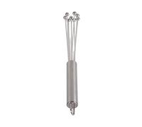 Cryfokt Batidor de Acero Inoxidable, Batidor de Huevos de Acero Inoxidable 430 con Conexión Reforzada, para Hornear con Ergonómico para Hornear, Cocinar y Usar en la Cocina (SILVER)