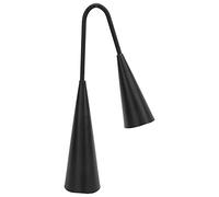 Cryfokt Binaural Agogo Bell Instrumento de Percusión Latina de Mano para Educación Musical Metal Negro 1 Unidad