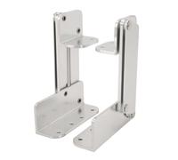Cryfokt Bisagra de Montaje del Asiento del Bote de 2 Piezas, Bisagras de Escotilla del Bote Plegable Anti -pellizco, Bisagras de Asiento de Bote de Aluminio de 6 Mm de Espesor, Bisagra