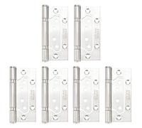 Cryfokt Bisagras de Ventana de Puerta de Apertura Plana de Acero Inoxidable de 6 Piezas Bisagra de Rodamiento Resistente Al Desgaste para Muebles de Interior