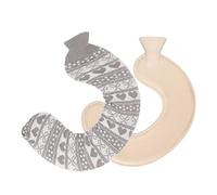 Cryfokt Bolsa de Agua Caliente en Forma de U de Seguridad Botella de Agua Caliente Suave de 1 Litro con Inyección de para el Cuello y el Hombro para Aliviar el Calor y el Dolor Material a Prueba de