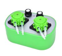 Cryfokt Bomba Peristáltica, Cabezales de Bomba Dobles Control de Velocidad Independiente Ajuste de Flujo Fácil con Luz de Recordatorio Inteligente ((9～53ml/min) *2 (G628-2-) Enchufe UE)