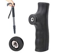 Cryfokt Cabezal de Muletas monopié para Cámara, Bastón de Escalada Compacto, para Tornillo 1/4 3/8 para Actividades Al Aire Libre, Aleación de Aluminio Negro (Cabeza de muleta)