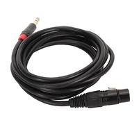 Cryfokt Cable XLR Hembra a 1/4 Pulgada 6,35 Mm Premium Plug and Play para Grabación de Estudio Núcleo OFC Chapado en Oro de 9,8 Pies