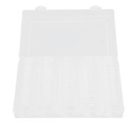 Cryfokt Caja de Almacenamiento de Monedas Transparente, Cápsulas de Monedas Duraderas para Coleccionistas, Organiza y Protege Tus, 18,5x11,6x4cm, 100 Uds.