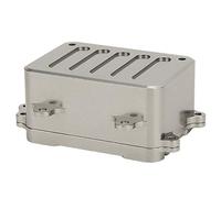 Cryfokt Caja Receptora de Metal de para Coche Trepador de Control Remoto SCX10 1/10, Caja Protectora ESC para Electrónica, Fácil Instalación, Color Plateado, 60x40x30 Mm