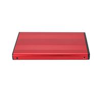 Cryfokt Caja USB 3.0 a HDD para Capacidad de 2 TB, Velocidad de Transmisión de 5 Gbps, Base Compacta para Disco Duro Externo con Indicador LED, Carcasa de Aleación de Aluminio (no (Rojo)