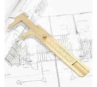 Cryfokt Calibrador de Latón de Alta Precisión Mini Calibrador Vernier de Doble Escala Herramienta de Medición para Medición de Precisión 0-80 Mm 1 Unidad (100 mm)