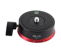 Cryfokt Cámara de Tiro de 360 ° Base de Pan Panorámica, Niveles de Burbujas Incorporados para Cámaras DSLR de Monopod de Trípode, Cabezal de Trípode de Bola de Aleación de Aluminio de
