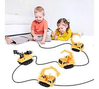 Cryfokt Camión de Construcción de Juguete Eléctrico Línea Duradera Que Sigue la Detección Automática para el Desarrollo Cognitivo Presente para Niños Plástico 2.6x1.6x2.0in (Yellow)