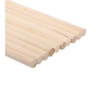 Cryfokt Cañas de Artesanía de Artes de Madera, Palitos de Artes Palitos de Madera Dura Palo Liso 10 Piezas de 30 Cm de Diale de de Bricol (10 mm*30 cm)