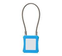Cryfokt Candado de Seguridad de Acero con Cable de 175 Mm de Longitud, Candado de Bloqueo y Etiquetado Duradero para Gestión Empresarial, Ideal para Mantenimiento de Equipos (BLUE)