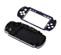 Cryfokt Carcasa de Repuesto para 1000 Diseño Antideslizante Carcasa Completa Funda Conjunto de Botones Kit para Jugadores con Negro/Azul/Plata/Transparente (Blue)