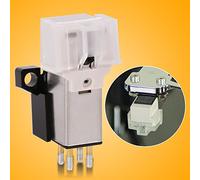 Cryfokt Cartucho de Lápiz Capacitivo para Fonógrafo para Tocadiscos, Plástico Metálico Duradero y Ecológico, Fácil Instalación, Soporte de Aguja de Plástico Blanco, Acupresión de 1,5 a 2 G para