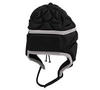 Cryfokt Casco de Fútbol, EVA a Prueba de Golpes, Transpirable, Ligero, Casco de Carcasa Suave, con Cuerda Ajustable para Fútbol, Rugby, Lacrosse, Ciclismo, Monopatín, Escalada en Roca (Black)