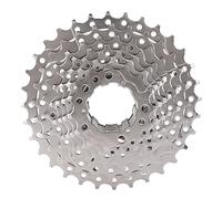Cryfokt Casseta de Bicicleta, Níquel y Cromio Sprock de Rueda de Bicicletas para Reemplazo de (9S 11-32T Plata)
