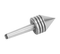 Cryfokt Centro Vivo de 60 Grados HSS Premium de Alta Dureza para Carpintería Precisa y Torno CNC con Contrapunto MT1 de 130 Mm