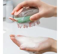 Cryfokt Cepillo de Aseo para Mascotas Cepillo de Ducha para Perros con Dispensador de champú - Material Respetuoso con la Piel - Todos los Dueños de Mascotas (GREEN)