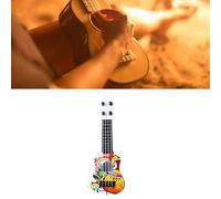 Cryfokt Children's Plastic Guitar Toy Portable Music Instrument for Kids