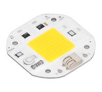 Cryfokt Chip LED de Cuentas de Lámpara COB de Alta Potencia para Reflector Interior, Iluminación Artesanal, 220V, Aluminio Duradero a Prueba de Golpes, 2,4x2,4 Cm (70W Blanco cálido 2700K-3000K)