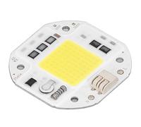Cryfokt Chip LED de Cuentas de Lámpara COB de Alta Potencia para Reflector Interior, Iluminación Artesanal, 220V, Aluminio Duradero a Prueba de Golpes, 2,4x2,4 Cm (100W Blanco frío 6000K-6500K)