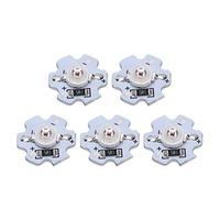 Cryfokt Chips LED de Alta Potencia, 25 uds., 5V, 200LM, Cuentas de Lámpara Resistentes para Linternas DIY, Faros, Focos, Aluminio, 3W (rojo)