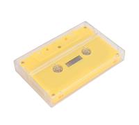 Cryfokt Cinta de Casete en Blanco con Sonido Premium de 45 Minutos para Grabación de Música, Estuche Transparente, Versátil y Conveniente, (YELLOW)