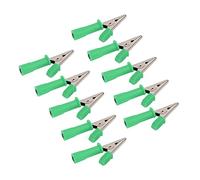 Cryfokt Clips de Prueba Aislados, 10 Unidades, Terminal de Prueba Jack de 4 Mm con Apertura de 5 Mm, Clips de Latón de Cobre para Carga de Baterías Automotrices, Conexión de Cables Experimentales y