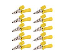 Cryfokt Clips de Prueba Aislados, 10 Unidades, Terminal de Prueba Jack de 4 Mm con Apertura de 5 Mm, Clips de Latón de Cobre para Carga de Baterías Automotrices, Conexión de Cables Experimentales y