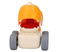 Cryfokt Coche Educativo de Dibujos Animados para Niños, Juguete con Diseño de Dinosaurio Que Mejora el Aprendizaje de Inercia para Uso en Césped y Sala de Estar, Plástico, 1 Unidad (Orange)