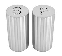 Cryfokt Cocteleras de Condimentos, Dispensadores Duraderos de Acero Inoxidable para Sal, Chile en Polvo, 2 uds., para Barbacoa Al Aire Libre, Camping, Ligero y Portátil (SILVER)