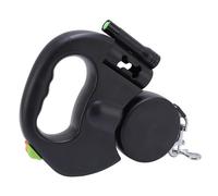 Cryfokt Cómoda Correa para Perros Retráctil Automática con Asas Dobles y Luz LED Incorporada (Black)