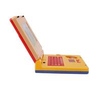 Cryfokt Computadora de Aprendizaje para Niños de Dibujos Animados con Música y Mouse, Juguete de Simulación de Desarrollo Cognitivo para Niños, Color Rosa (Ratón retráctil Amarillo)