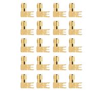 Cryfokt Conector RF SMA-KWE de 20 Piezas, Conectores de Cable Coaxial Chapados en Oro y Latón de Primera Calidad para Ensamblajes RF, Montaje Vertical