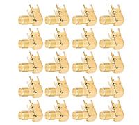 Cryfokt Conector RF SMA-KWE de 20 Piezas, Conectores de Cable Coaxial Chapados en Oro y Latón de Primera Calidad para Ensamblajes RF, Montaje Vertical