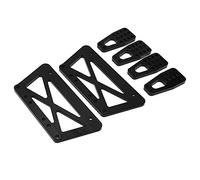 Cryfokt Conjunto de Placa de Elevación de Chasis Resistente Al Desgaste para Coche Modelo Axial SCX10 1/10 RC, Mejora el Paso de Obstáculos para Aficionados (Black)