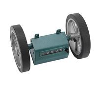 Cryfokt Contador de Longitud de Rueda Rodante de Mecanismo Simple Contador de Longitud de Tela Eficiente de 5 Dígitos para Película Plástica Acero Inoxidable Verde 1 X Metro